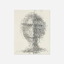 Untitled (Monotype) by Harry Bertoia, c. 1950, monotype on paper, sold Jan 2018