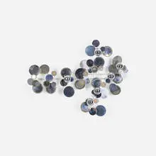 C. Jeré, wall sculpture, c. 1975, chrome-plated steel, enameled steel