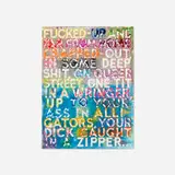 Mel Bochner, Fucked-Up and Far from Home, 2014, monoprint with collage, engraving and embossment on hand-dyed Twinrocker handmade paper