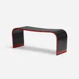 attribution Marcello Piacentini, bench, c. 1935, bent and lacquered wood