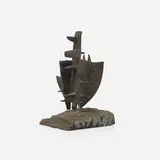 Giò Pomodoro, Untitled, 1955, cast bronze, slate