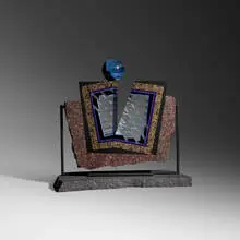 William Carlson, Vetro Muralis, 1999, granite, glass, enameled steel