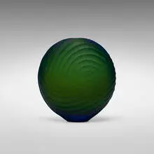 Furrow by Ben Edols and Kathy Elliott, 2002, hand-blown and cold-worked glass, sold Nov 2017