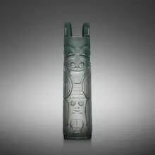 Bear Totem by Preston Singletary, 2000, hand-blown and sand-carved glass, sold Nov 2017