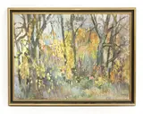 John Livesey, Untitled, John Livesey (1926-1990) Autumn Woodland Oil on board Signed lower right 63 x 87cm