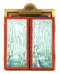 Untitled by Gabriel Summers, oil on canvas shut 40 x 52cm open 40 x 82cm ., sold Apr 2021