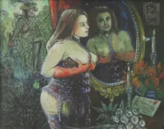 Untitled by Gabriel Summers, oil on board 45 x 53cm ., sold Apr 2021