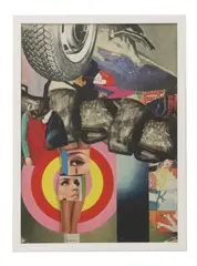 Untitled by Pierre, 1931-2007) Teardrop 1960s collage on canvas, sold Apr 2021