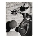 Weegee, Untitled (Man Lifting Woman with One Hand)