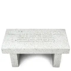 Jenny Holzer, The Living Series: When you've been someplace ..., 1989, bethel white granite