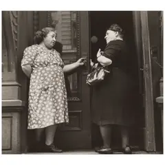 Untitled (Two Women in a Doorway, N.Y.) by Helen Levitt, c. 1942, Gelatin silver print, sold Apr 2026