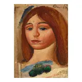 Pierre-Auguste Renoir, Tête de femme et paysage, also titled L'Italienne