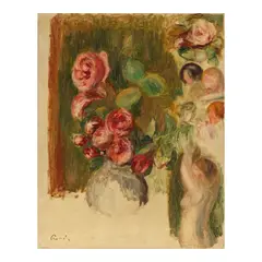 Pierre-Auguste Renoir, Étude de roses, de têtes et de nus, circa 1905, oil on canvas