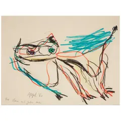 Karel Appel, Untitled, 1960, pastel on paper