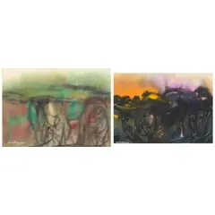 Ralph Rosenborg, A pair of works:, 1970, American Landscape #17 and American Landscape #18