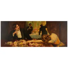 William Breakspeare, The End of the Evening, circa 1890, oil on canvas