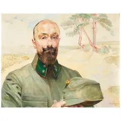 Jacek Malczewski, Portrait of Józef Krupiński, 1916, oil on board
