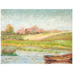 Józef Pankiewicz, Summer Landscape, oil on canvas