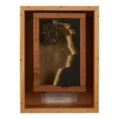 Mario Ceroli, Premio Atena, wood construction with acrylic and metal springs