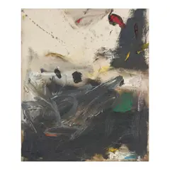 Black Turmoil by Gene Davis, 1957, acrylic on canvas, sold Mar 2026