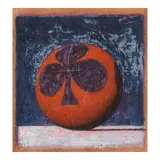 John Stuart Gibson, Single Orange Club, 1999, oil on a copper panel affixed to board