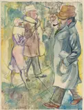 Strasse, Berlin by George Grosz, Um 1929, Aquarell mit Deckweiß, Rohrfeder und Feder in Schwarz auf Papier, sold Jun 2025
