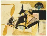 Sogno by Neo Rauch, 1994, Öl, Farbkreiden, Bleistift und Kohle auf Bütten, sold Nov 2009