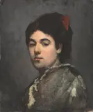Marie Bashkirtseva, Bildnis einer jungen Frau, 1878, Öl auf Leinwand. Doubliert