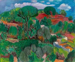Hans Purrmann, Kakteenhügel auf Ischia, 1953, Öl auf Leinwand