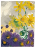 Dahlien und Astern by Emil Nolde, 1937, Aquarell auf Japan. 47,2 cm × 34,8 cm (18 ⅝ in. × 13 ¾ in.), sold Nov 2017