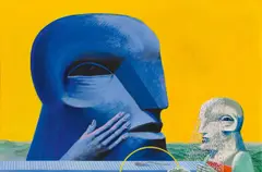Gelbes Bild by Horst Antes, 1976, Acryl auf Leinwand, sold Nov 2017