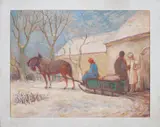 Vlastimil Rada, Stop by the Mill, 1942, tempera, cardboard