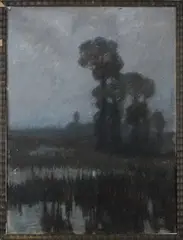 Gustav Porš, Twilight, Around 1910, Pastel on cardboard