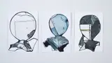 Věra Janoušková, Series of New Year Cards I., 1990s, drawing, collage, cards