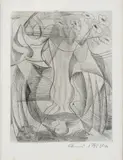 Emil Filla, Flower Bouquet, 1930s, drypoint, paper