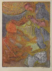 Josef Vácha, Ex Libris - Ruda Klinkovský, Around 1945, coloured woodcut, paper