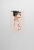 Ota Janeček, Character in a Hat, 1983, drypoint, paper