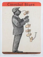 Jiří Slíva, Cannibal Blues, 2008, lithography, paper