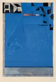 Blue with Red by Richard Diebenkorn, 1987, Color woodcut on Echizen Kozo Moshi paper, sold Mar 2017