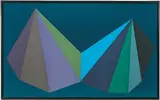 Sol LeWitt, Two Asymmetrical Pyramids (pl. #3), 1986, Color screenprint on Arches Cover White paper