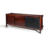 Sergio Rodrigues, Cabinet, c. 1965, Rosewood and leather