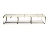 Walter Lamb, 3-seat bench, c. 1950, Brown-Jordan Co