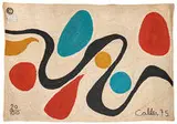 Turquoise by Alexander Calder, 1975, Handwoven jute maguey tapestry, sold Oct 2016