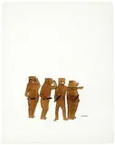 Untitled by Marcel Dzama, 1999, Ink, watercolor, and root beer on paper, sold Oct 2016