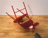 Tony Ousler, MMPI (Red), 1996, Small cloth figure, metal folding chair, projector, VCR, videotape
