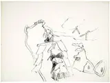 John Altoon, Untitled, c. 1965, Ink on illustration board