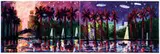 Carlos Almaraz, Mystery in the Park I & II, 1989, Color screenprint diptych on paper