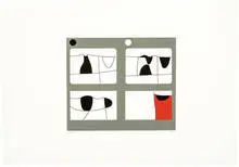 Alberto Burri, Lettere (6), 1969, Silkscreen on Fabriano Rosaspina paper