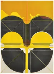 Giò Pomodoro, Male and Female Seal I (Tamarind Squares XI), 1967, Color lithograph on German Etching paper
