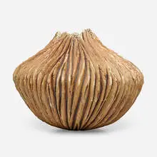 Anne Goldman, Volcano vessel, c. 1998, stoneware with iron slip